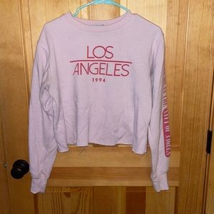 Pink cropped sweatshirt